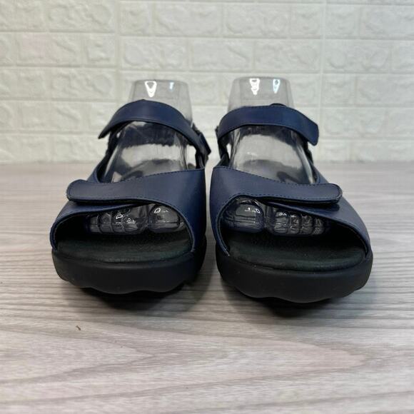 Wolky Pichu Walking Sandals WMNS 41 US 10 Blue Smooth Leather Adjustable Straps - Picture 5 of 9
